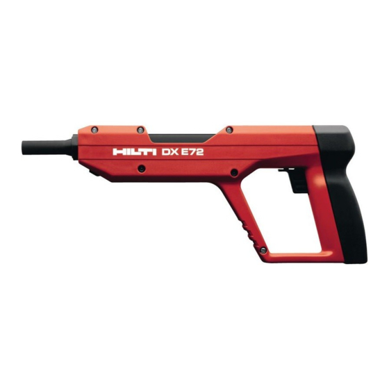 Hilti DX E-72 Operating Instructions Manual