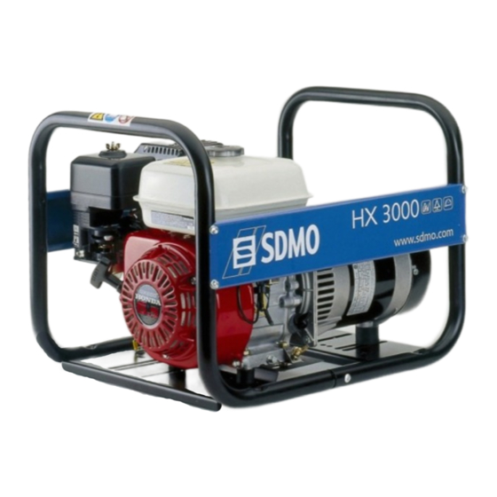 SDMO HX 3000-C Generating Set User And Maintenance Manual