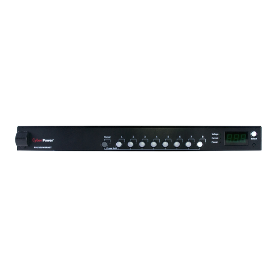 CyberPower PDU15SW8RNET User Manual