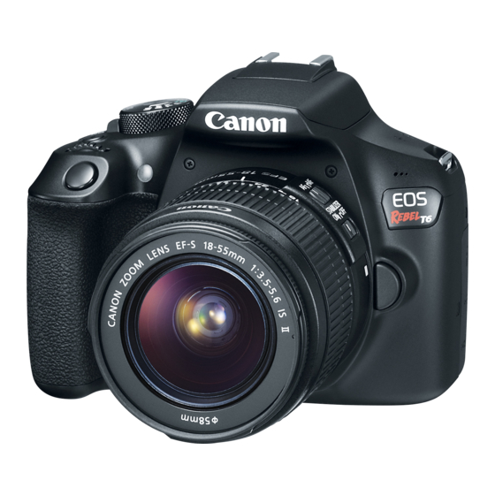 Canon EOS Rebel T6 Instruction Manual