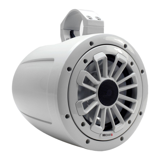 MB QUART NAUTIC NT1-116 Quick Start Installation Manual