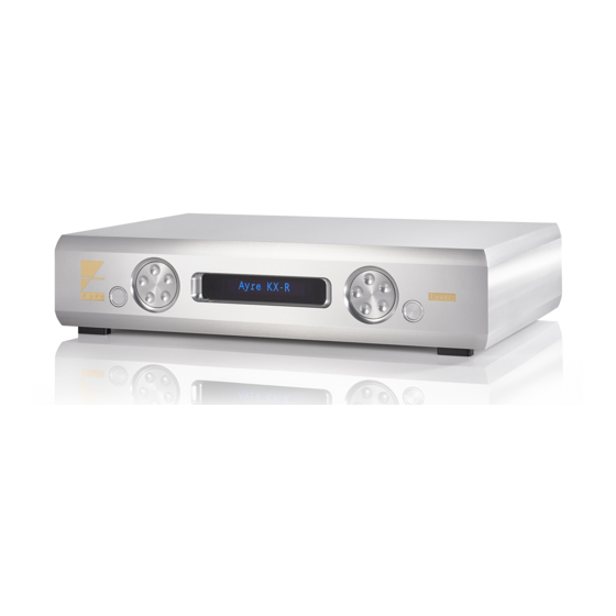 Ayre KX-R Preamplifier Manuals