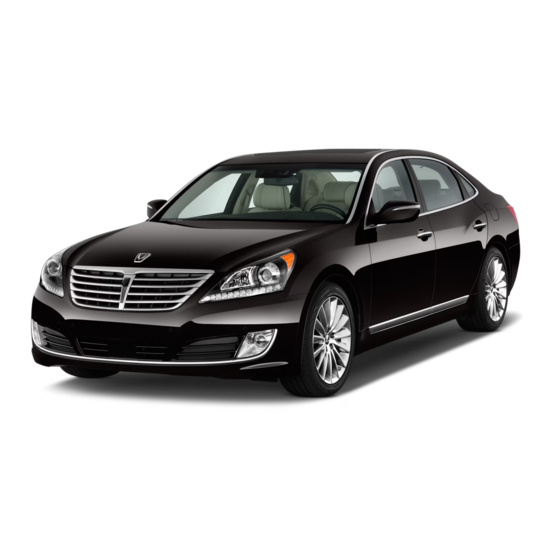 Hyundai 2014 EQUUS Owner's Handbook Manual