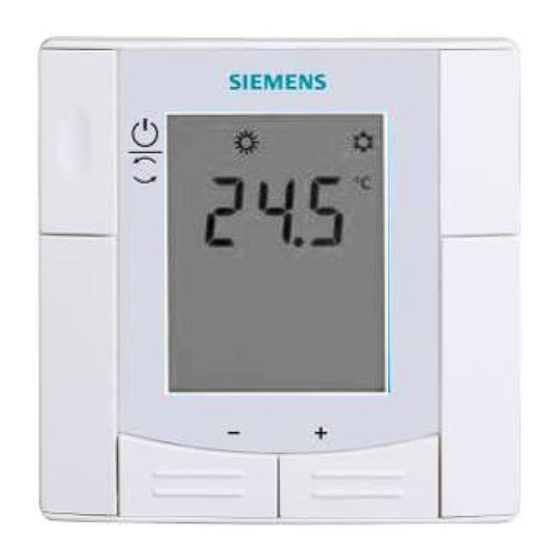 User Manuals: Siemens RDU340 Series Room Thermostat