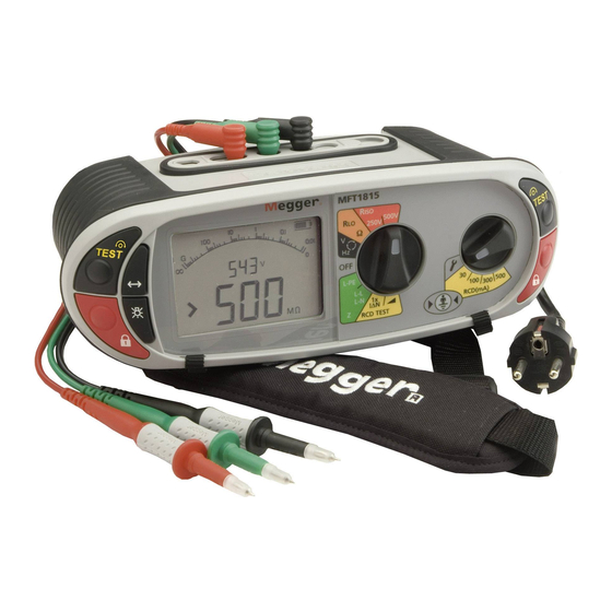 Megger MFT1800 Series User Manual