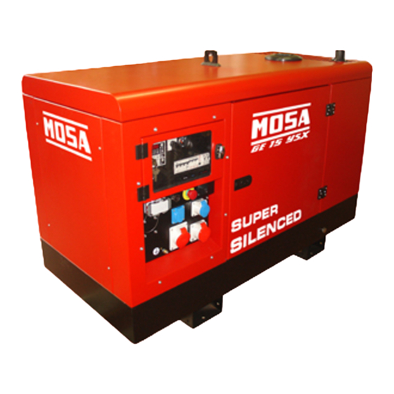 Mosa GE 10 YSX Use And Maintenance Manual