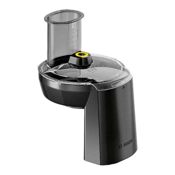 Bosch VeggieLove MUZS68VL Instructions For Use Manual