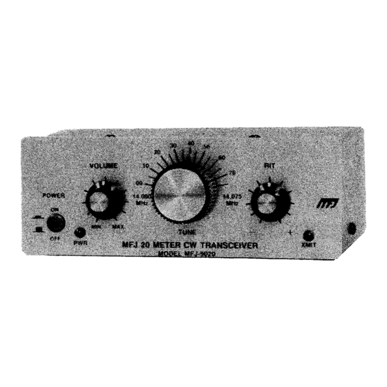MFJ -9020 Installation Manual
