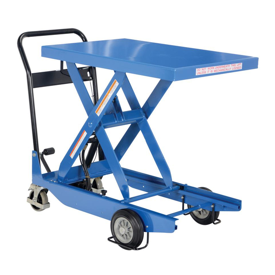 Vestil CART-600-S-HR Instruction Manual