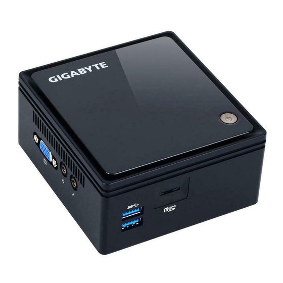 Gigabyte BRIX BACE-3000 Quick Start Manual