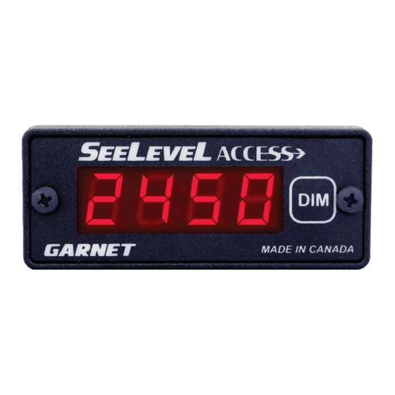Garnet SeeLevel Access T-DP0301-B Manuals