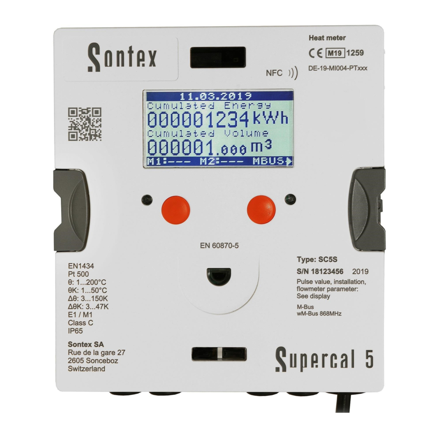 Sontex Supercal 5 - Thermal Energy Meter Installation Guide