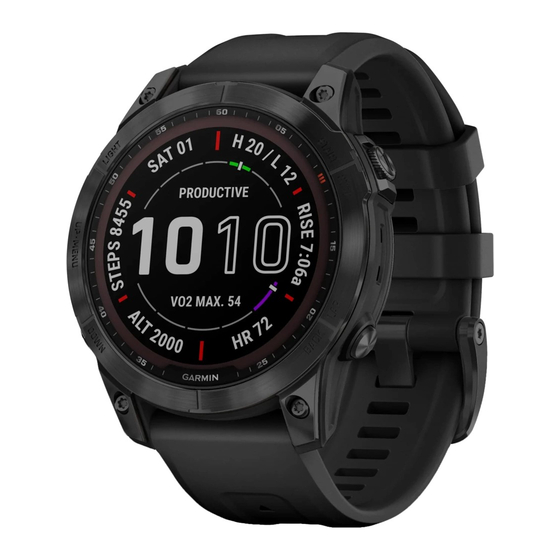 Garmin Fenix 7 Solar Series Owner's Manual