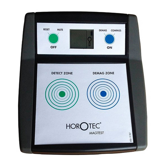 Horotec Magtest MSA19.907 Description, Operating And Instructions For Use