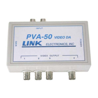 Link electronics PVA-50 Specification Sheet