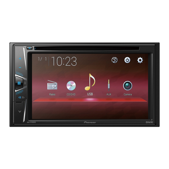 Pioneer AVH-G110DVD Car DVD Receiver Manuals