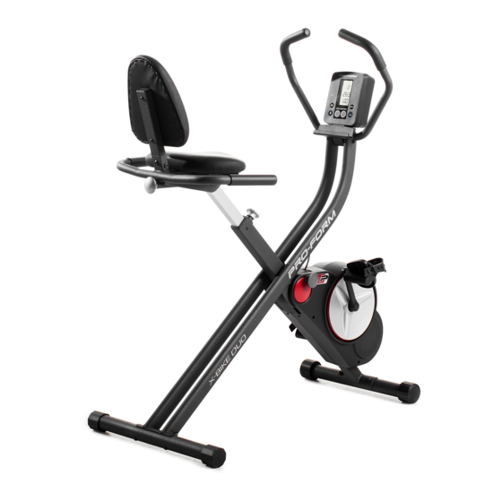 ICON Health & Fitness PRO-FORM X-BIKE DUO User Manual