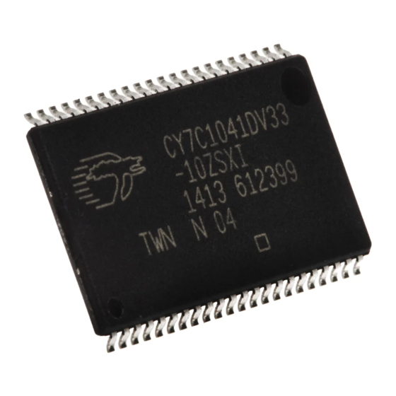 Cypress Semiconductor CY7C1041DV33 Specification Sheet