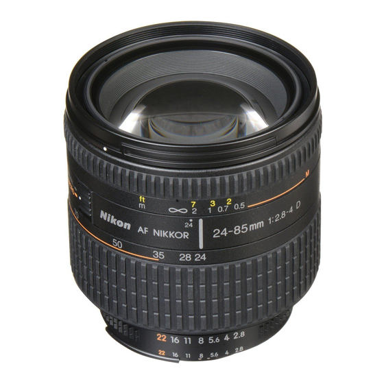 Nikon AF Zoom-Nikkor 24-85mm f/2.8-4D IF User Manual