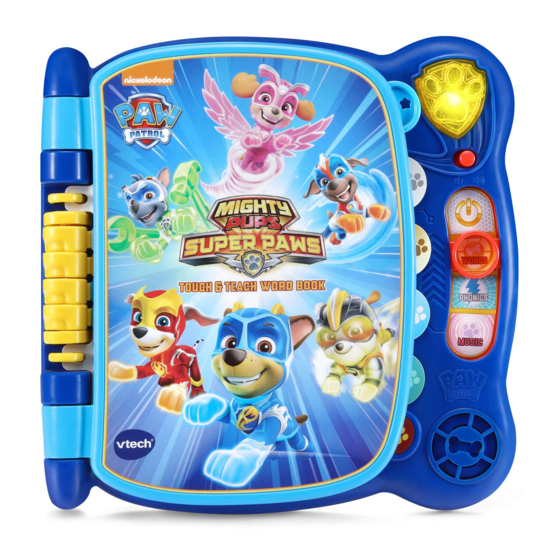 VTech nickelodeon PAW PATROL Mighty Pups Touch & Teach Word Book Parents' Manual