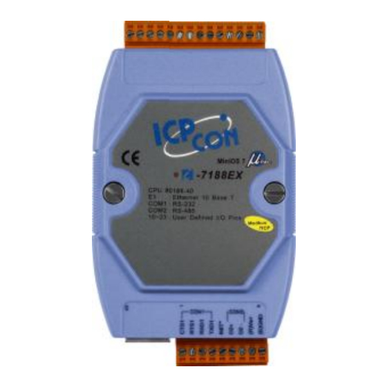 ICP DAS USA I-7188EX Quick Start Manual