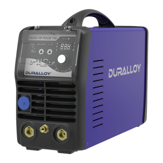 Duralloy 201DC HF PULSE TIG Owner's Manual