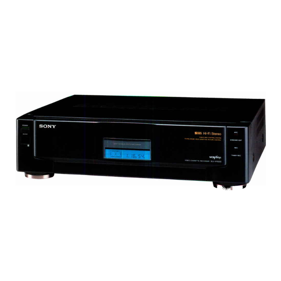 Sony SLV-R1000 - Video Cassette Recorder Brochure