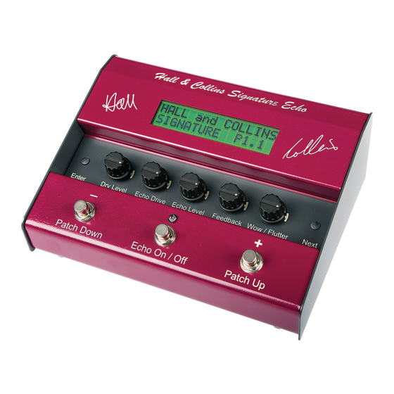 Hall & Collins signature echo Owner's Instructions Manual