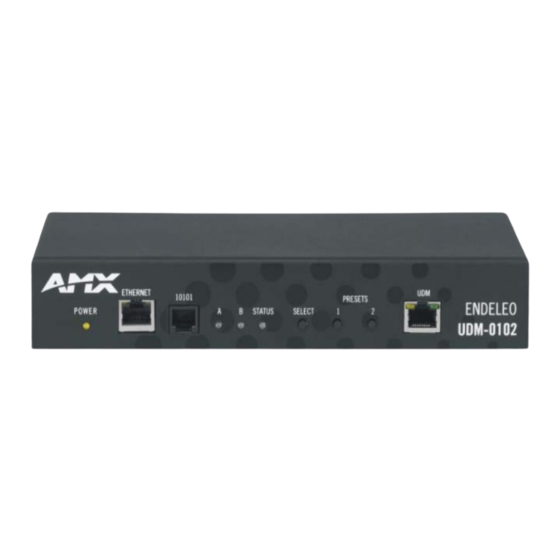 AMX UDM-0102 Instruction Manual