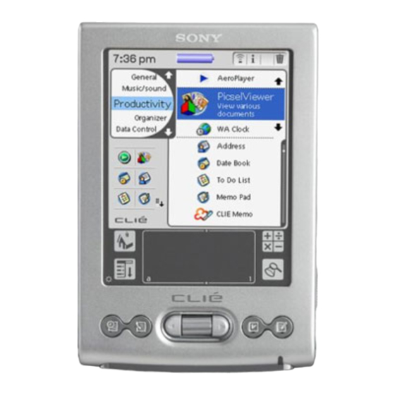 Sony PEG-TJ25 - Personal Entertainment Organizer Application Manual