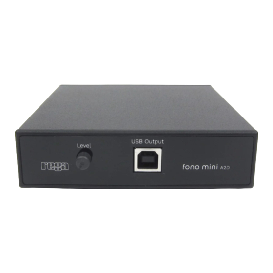 Rega fono mini A2D Owner's Manual