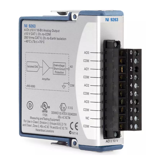 National Instruments NI 9263 Operating Instructions Manual