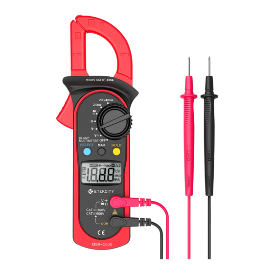 ETEKCITY MSR-C600 Operating Manual