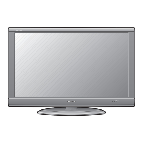 Sharp LC40E67U - LC - 40" LCD TV Operation Manual