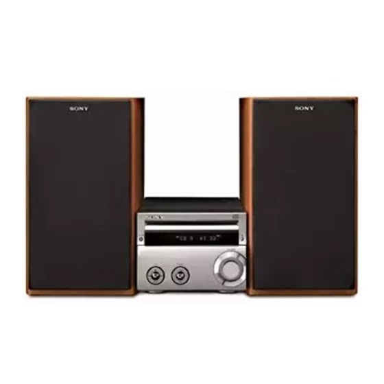 Sony CMT-SE1 Operating Instructions Manual