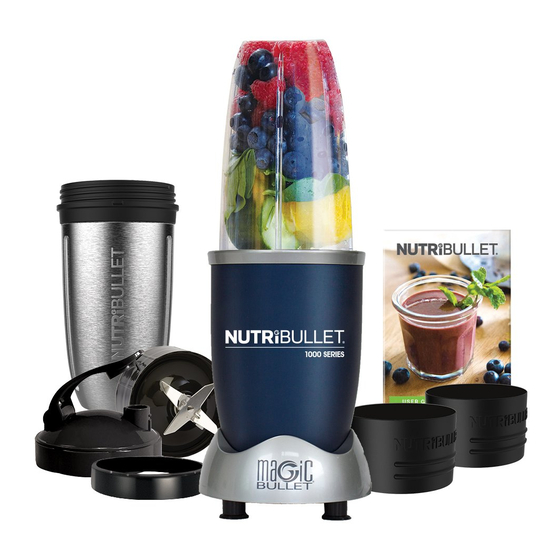 NutriBullet #NB2-10 Pro 1000W Blender with 2 Cups + 2 Lids + User & Recipe  Guide