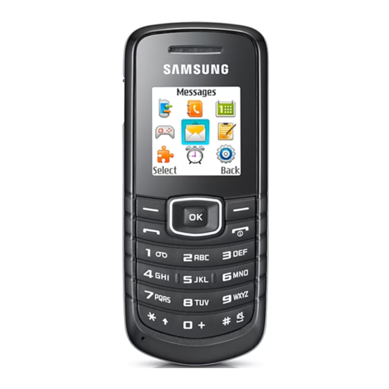 Samsung GT-E1080W User Manual