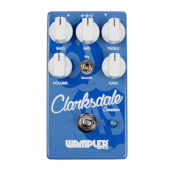 Wampler Clarksdale Quick Start Manual