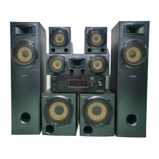 Sony HT-DDW3000 Surround Speaker System Manuals