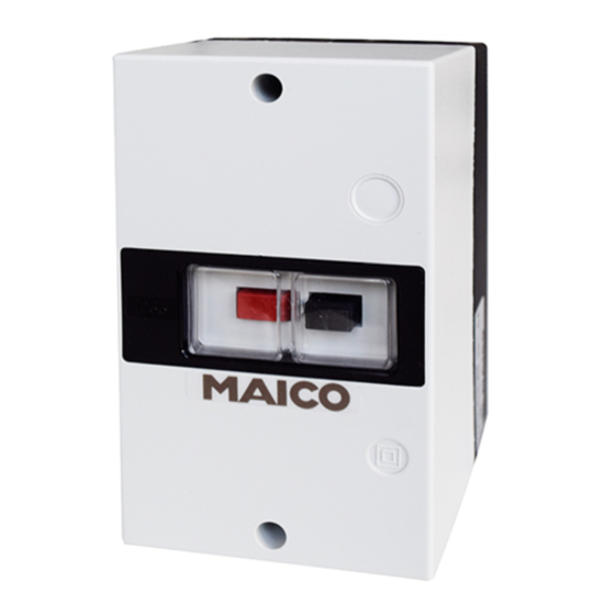 Maico MV 16-1 Installation Instructions Manual