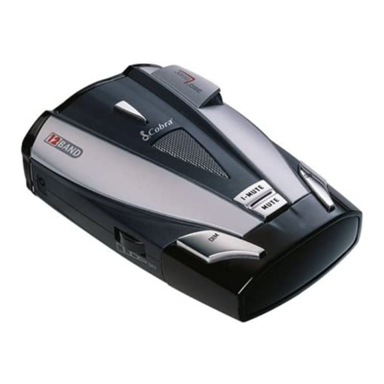 COBRA XRS 9430 RADAR DETECTOR OPERATING INSTRUCTIONS MANUAL | ManualsLib