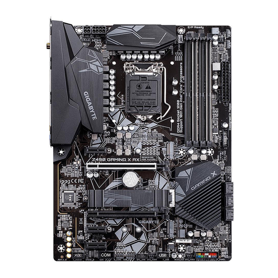 Gigabyte Z490 GAMING X AX Manuals