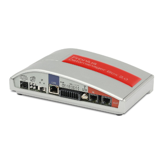Fronius Datamanager 2.0 Operating Instructions Manual