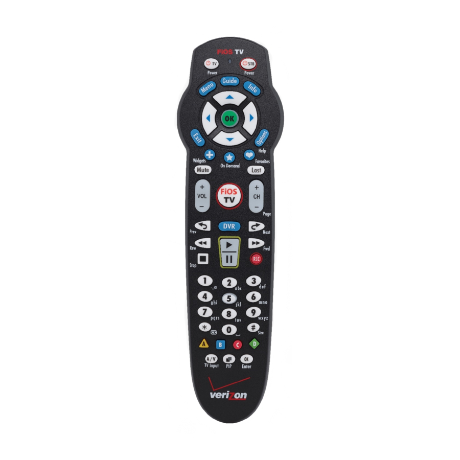Verizon FiOS TV P265v3 RC Manual and Codes