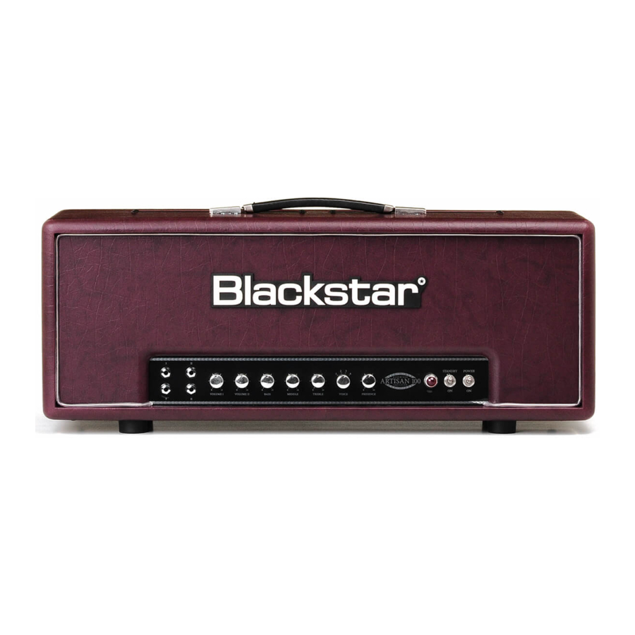 Blackstar Artisan 100 - Amplifier Manual