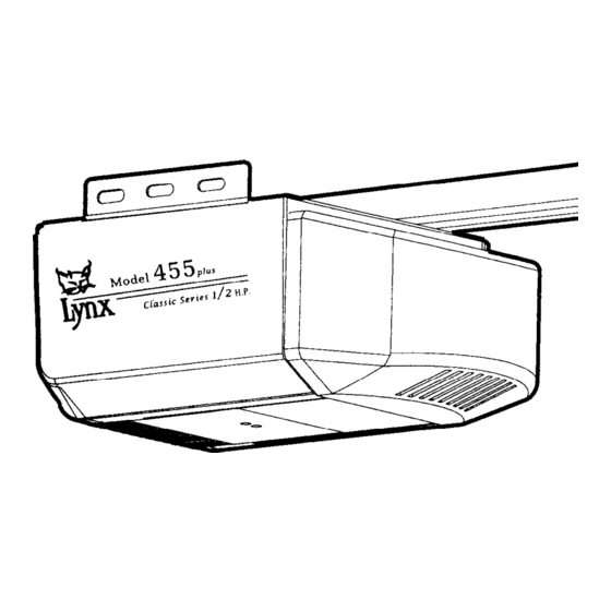 Lynx 455 plus classic series Installation Instructions And Owner's Manual