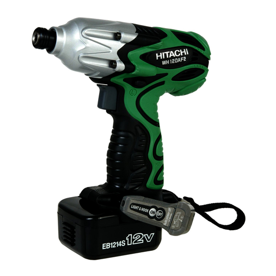 Hitachi WH 12DAF2 Handling Instructions Manual