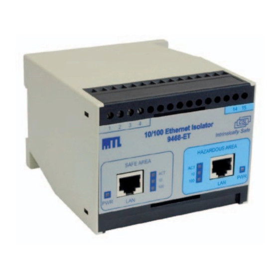 MTL 9468-ET Safe Ethernet Isolator Manuals