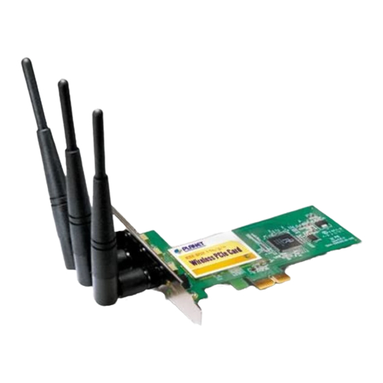 Planet 802.11n Wireless PCI Express Adapter WNL-9500 Manuals