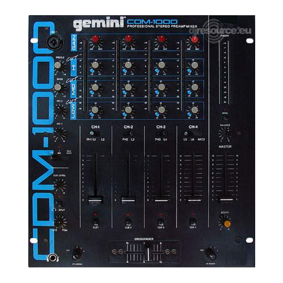 Gemini CDM-1000 Operation Manual